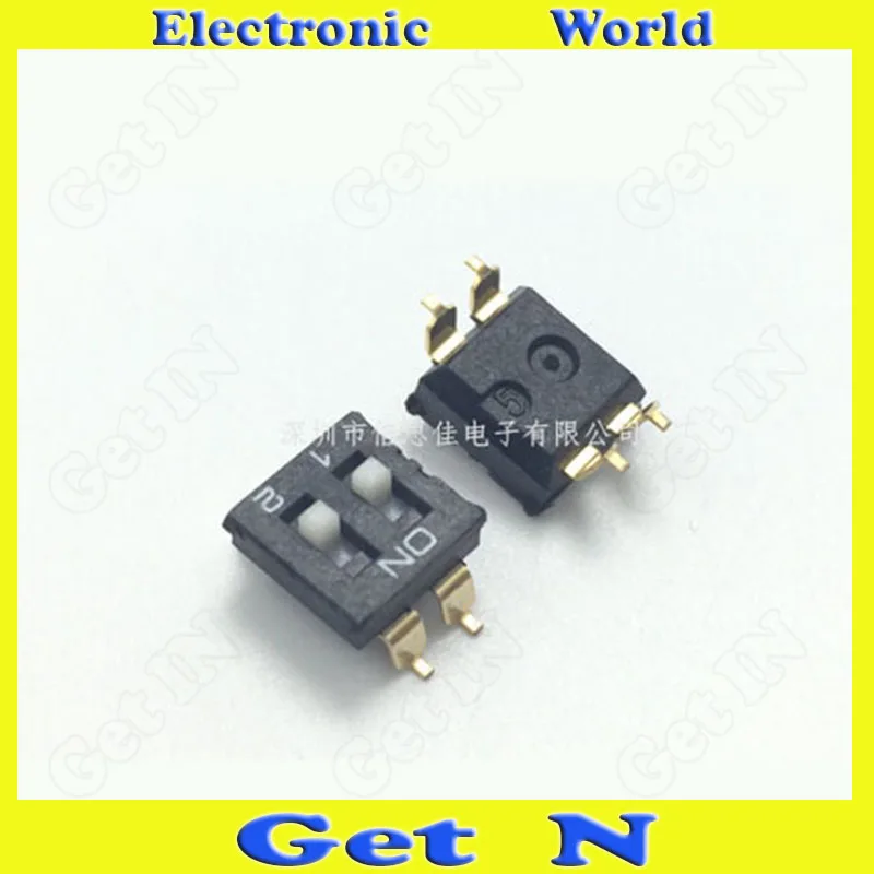 20 шт. Codeing Switch 2 54 мм Pitch DIP Switches положения 4 контакта SMD черный | Обустройство дома