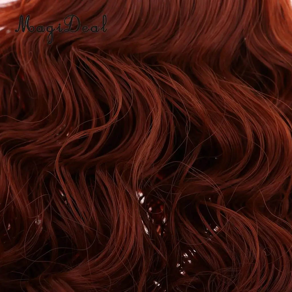 1/6 Female Action Figures BJD Head Sculpt Golden Brown Hair DIY Custom for DOD SD DD Dollfie