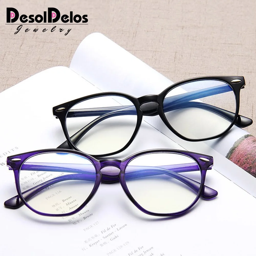 

Fashion Clear Glasses Frame for Women Vintage Clear frame Round Eye Glasses Female Plastic Transparent Optical Glasses Frames