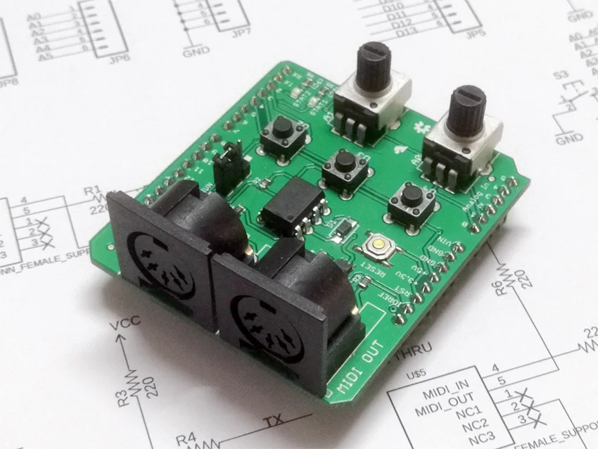 

SparkFun MIDI Shield Musical Breakout Board Module Instrument Digital Interface Adapter For Compatible Arduino opensource github
