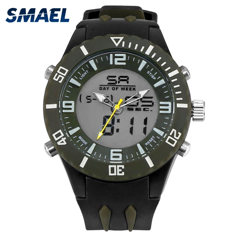 

Dual Time Wristwatch Men Sport Watch S Shock Analog-Digital LED Male Clock Quartz Gift relogio militar relogios masculino WS1043