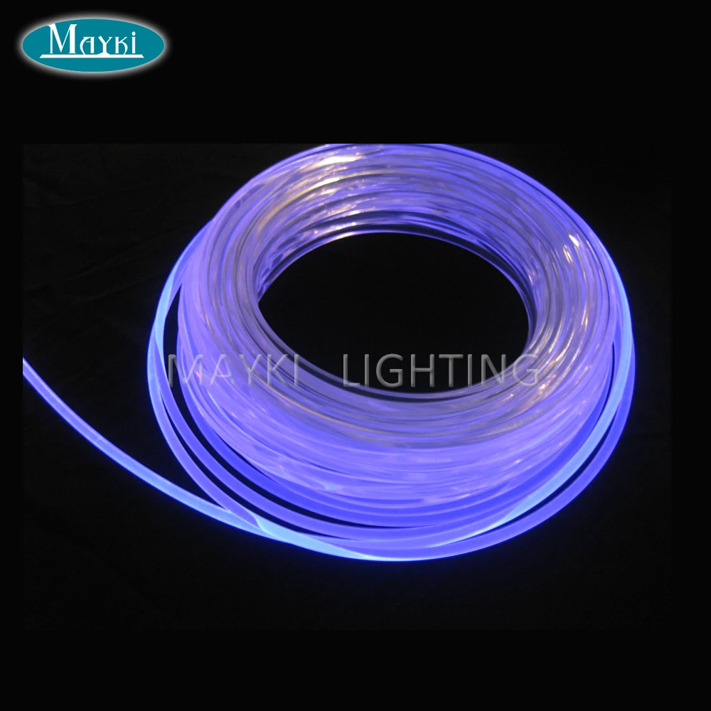 

Maykit 100m/Roll 3mm Diameter Transparent Solid Side Glow Fiber Optic Cable For All Kind Of Lighting Decoration Car Light