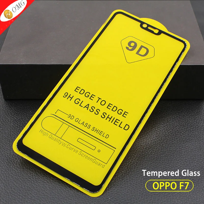 

OMG Curved Edge 9D Tempered Glass for OPPO realme u1 A7 A3 C1 AX5 AX7 F9 A37 A1K R17 A3S A5 Screen Protector