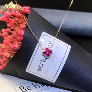 

Jewelry 18K gold natural South African Diamond Necklace Wedding gifts HI003