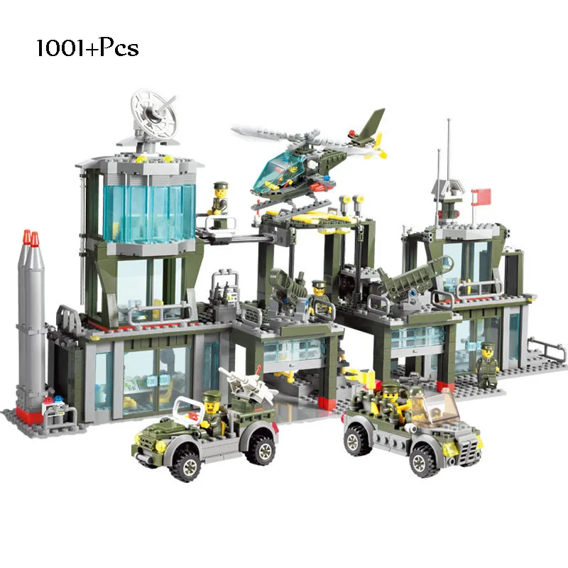 Model Building Kits Military Army Headquarters 84011 1001+pcs 3d Blocks