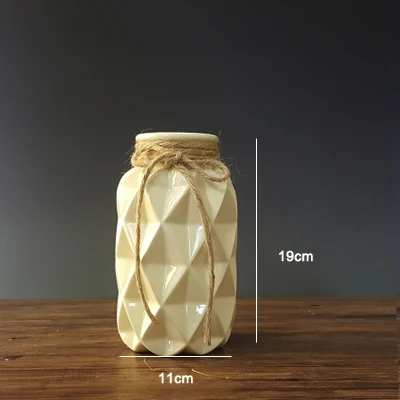 Модные вазы оригами, Керамическая Настольная Ваза, украшение дома, ваза в европейском стиле, сушеная ваза для цветов, домашнее свадебное украшение - Цвет: C2