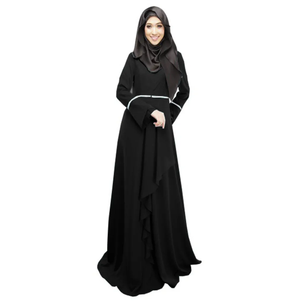 

Cothes Muslim Abaya Women Muslim Kaftan Dress Modest Solid Color Abaya Islamic Turkish Long Dresses casual Muslimah abaya dubai