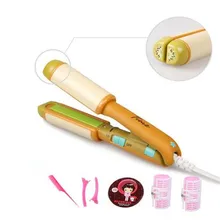 220 В электрическая керамическая бигуди для волос 2 в 1 выпрямитель для волос Профессиональный персональный щипцы для завивки волос EU/AU/UK/US Plug