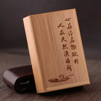 

Cigarette Box Classic Men's Individual Creativity Customized Nanzhu Wood Dry Tobacco Box Carved Letter Gift Classic