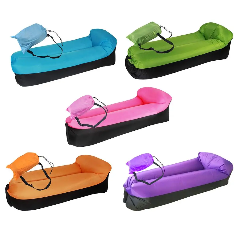 

2019 New Outdoor Waterproof Portable Lazy Sofa Foldable Inflatable Bed Sleeping Bag Air Fast 210D Oxford Cloth Beach Camping