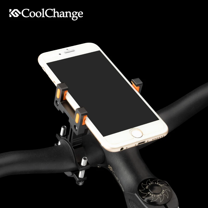 CoolChange держатель для велосипедного телефона, вращающийся держатель для велосипедного телефона из алюминиевого сплава, держатель для велосипедного руля, держатель для мобильного телефона, Аксессуары для велосипеда