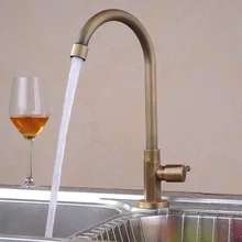 Античная Латунь Одной fuction Поворотный Кухня кран раковины/бассейна torneira Cozinha кран смесителя