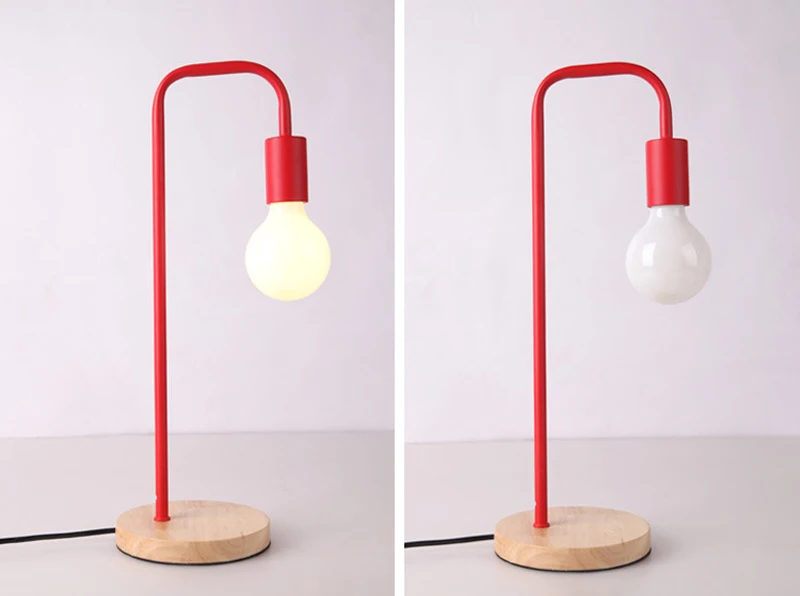Nordic Modern Wood Desk Lamp Bedroom Bedside Wooden Table Lamps Muliticolor Simple Metal Table Fixtures Room Decor Lighting (8)