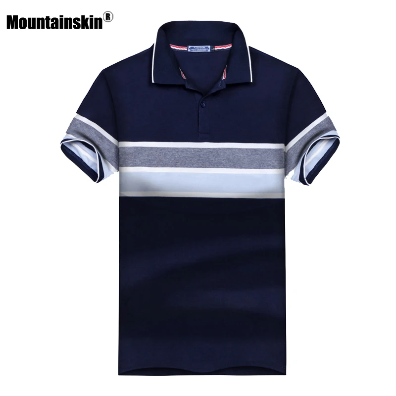 

Mountainskin New Summer Men's Shirt Stand Collar Cotton Short Sleeve Camisas Male Shirts Men Tops 3XL SA441