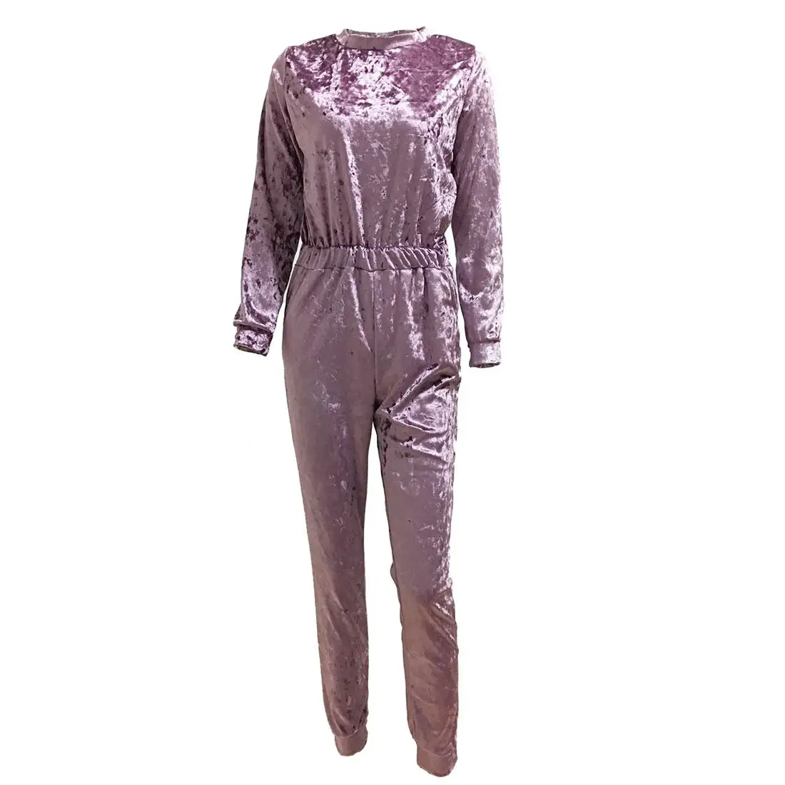 purple long sleeve jumpsuit