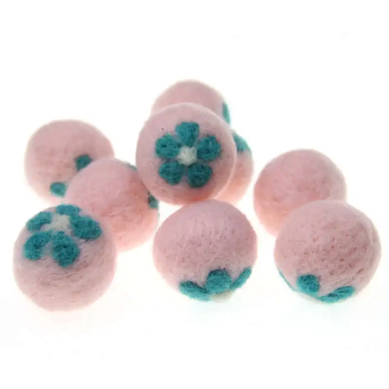 

1PC Wool Felt DIY Craft Flowers Ball Poke DIY Kits Accessory Multiuse Christmas Tree Decorations Brooch Kids Hair Band 6Styles