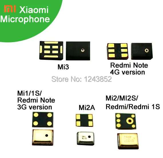 

Microphone XIAOMI Mi1 Mi1S Mi2 Mi2A Mi3 Redmi Note 1S repair part