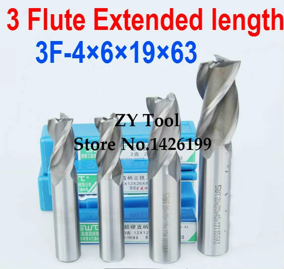 10pcs /set 4.0mm 3 Flute HSS &amp Extended Aluminium End Mill Cutter CNC Bit Milling Machinery tools Cutting tools.Lathe Tool |