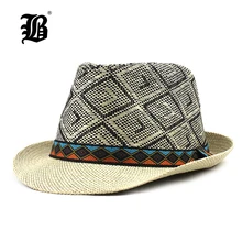 [FLB] Хит, модная летняя пляжная шляпа с большими полями, джазовая шляпа от солнца, Повседневная Панама унисекс, соломенная шляпа для женщин и мужчин, F348