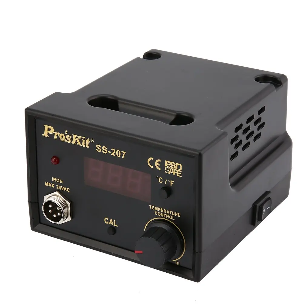 

Pro'skit 60W 220V SS-207H Soldering Station Adjustable Temperature Electric Welding Soldering Iron Solder Rework Repair Tool