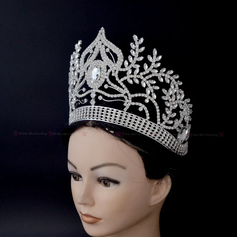 Thinestone короны Tiaras Lager регулируемые Miss Pageant Свадебные королевские принцессы для выпускного вечера шоу аксессуары Hairwear Mo040