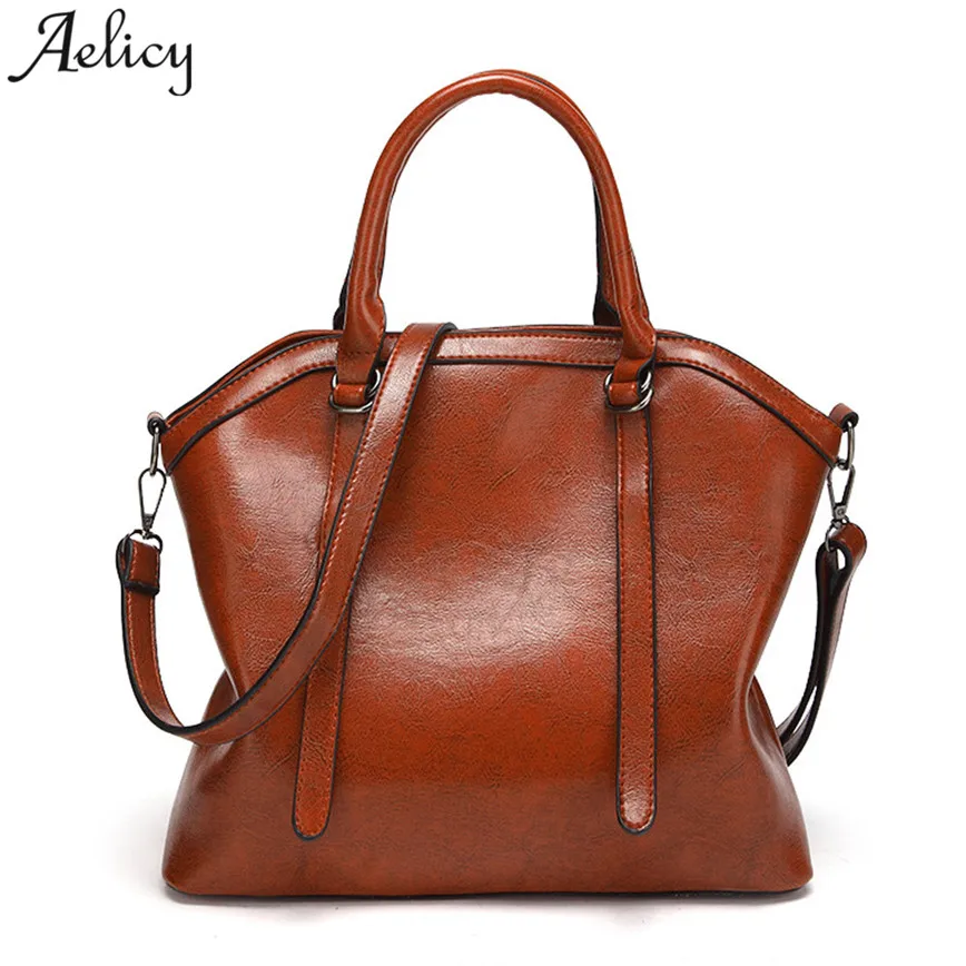 Aelicy Women Handbag Vintage PU Leather Large Capacity Totes Bag
