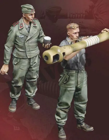 

1/35 Resin Kits Soldiers in Painting 2pcs/set (no Gun Barrel) Model kits