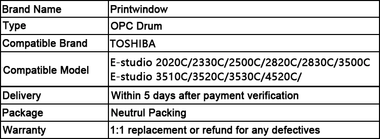 Printwindow Совместимость Копиры Экологичные Фотобарабаны для Toshiba E-Studio 2020c/2330c/2500c/2820c/2830c/ 3500c/3510c/3520c/3530C