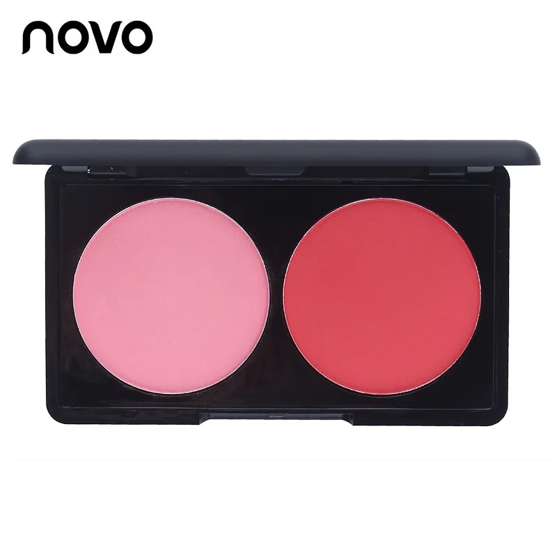 

NOVO 2 Color Bronzer & Highlighter Palette Base Make Up 3D Face Contour Blusher Makeup Pressed Powder Professional Cosmetics