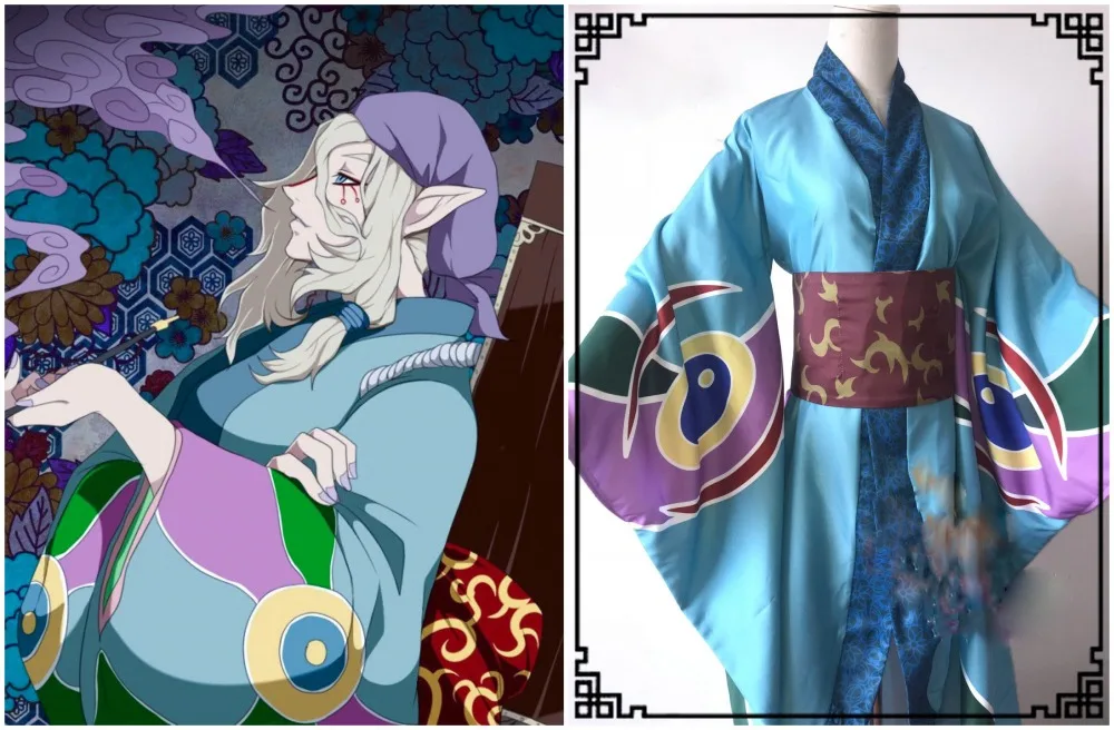 

Mononoke Japanese Style Male Furisode Kimono Cosplay Costume for Men