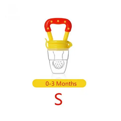 Детское питание Соска Силиконовая соска для кормления фруктов соска мягкий инструмент для кормления Соска Силиконовая детская - Цвет: Feeding yellow S