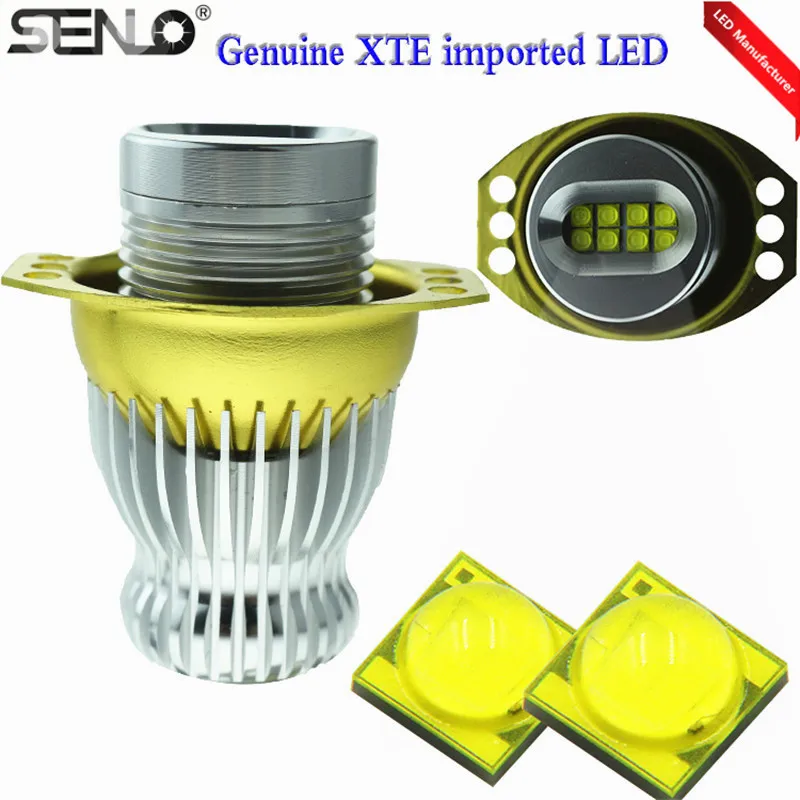 

LED E90 Angel Eyes Error Free White LED Light Bulbs Super Bright White 8x10W 80 Watt For BM W E60 E61 E64 E70 X5 E71 H8 E82 E87