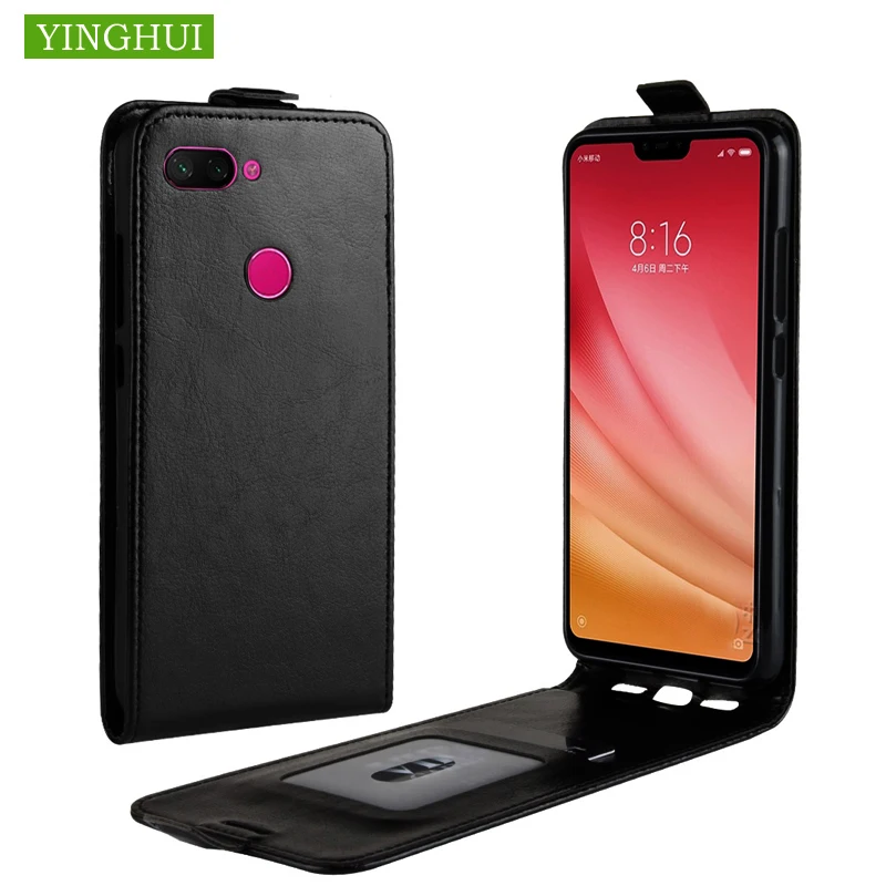 

YINGHUI For Xiaomi 8 Lite Case Flip Leather Case Vertical Cover With Card Holder For Xiaomi Mi 8 Lite protective case Cover