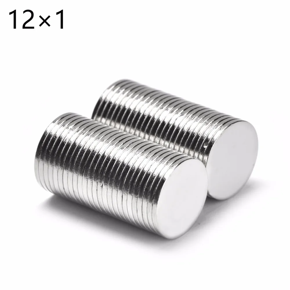 100pcs 12mm x 1 mm Super Strong Round Disc Rare Earth Neodymium