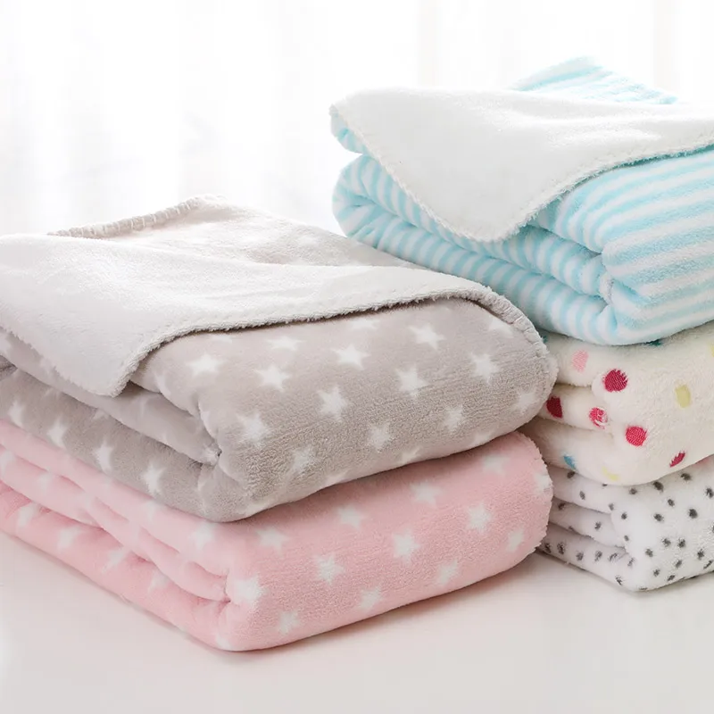 Детское одеяло, термальное Коралловое флисовое Звездное одеяло для младенцев, пеленка для сна, детская коляска для новорожденных, детское постельное белье, Bebe, одеяло s