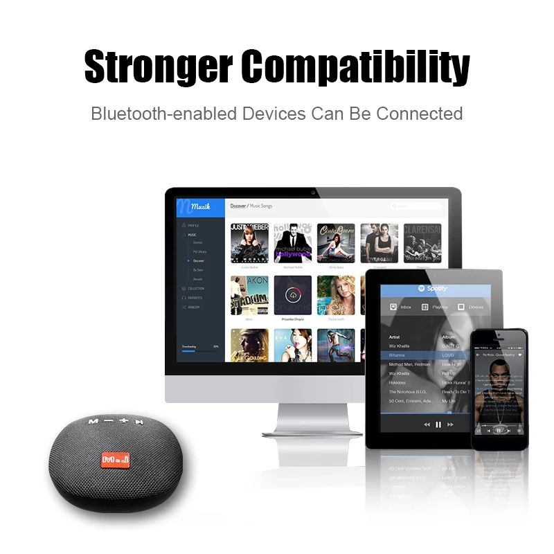 M & J портативная Водонепроницаемая bluetooth колонка уличный велосипедный сабвуфер