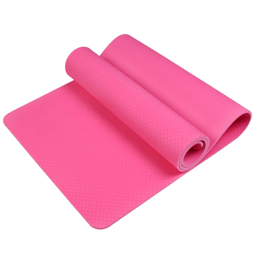 No-slip Yoga Mat 6mm TPE Sport Yoga Mat Fitness Pilates Gymnastics Widening Thickening Pad BB55