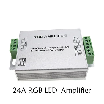 

24A LED RGB Amplifier DC12-24V 3 Channel RGB Amplifier for 5050 3528RGB LED Strip Light Power Repeater Console Controller 1pcs