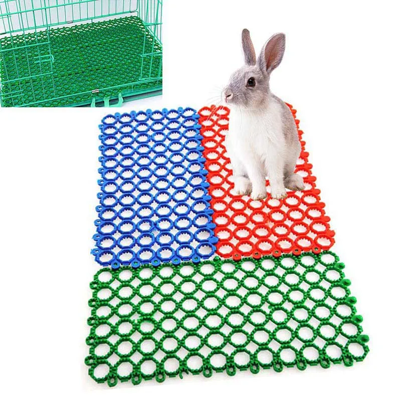 PVC Hamster Cage Mat Pet Cage Mat Splicing Holes Small Animal Rabbit