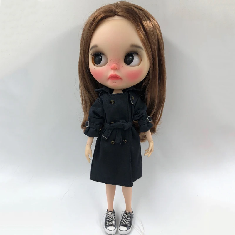 1 шт. модная длинная штормовка Blyth dolls цвета хаки для кукол Blyth Licca Azone 1/6 Аксессуары плащ-Пыльник Одежда для кукол