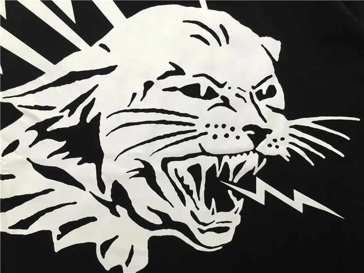Новинка Для мужчин leopard молнии футболки футболка хип-хоп скейтборд улица хлопковая Футболка kenye S-XXL# K16