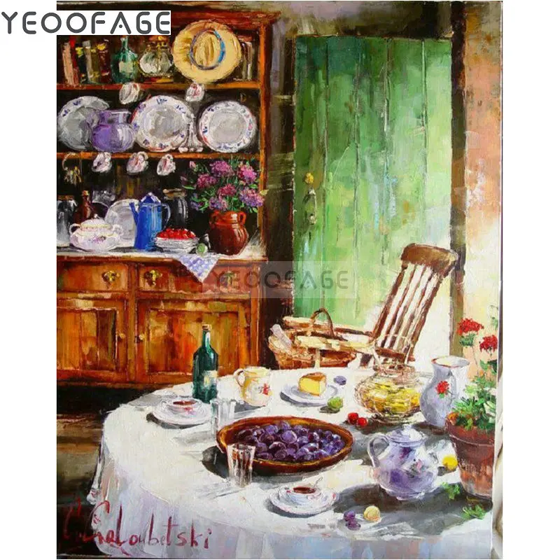 Diamond Embroidery pattern DIY 5D Painting cross stitch kitchen Rhinestones Full mosaic puzzle Sticker Decor Home | Дом и сад