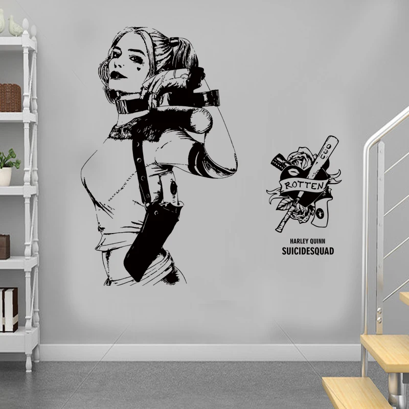Арлекин отряд самоубийц фильм плакат дома Спальня бар KTV фон украшение стены стикер* 579