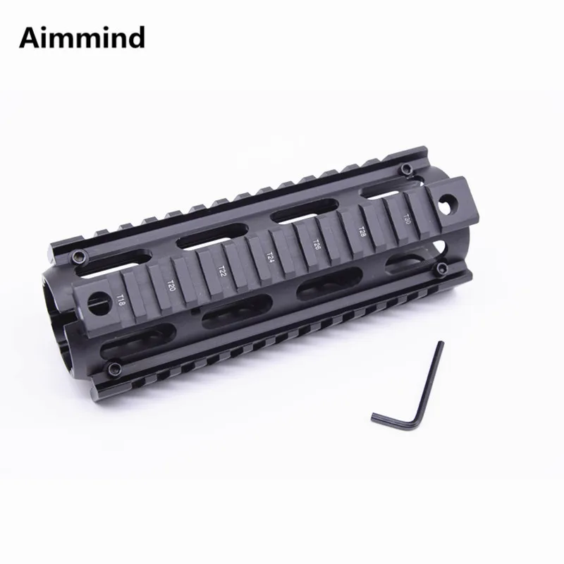 التكتيكية الادسنس AR-15 M4 Handguard كاربين 6.7 بوصة RIS رباعية السكك الحديدية 2 قطعة قطرة في Picatinny تصاعد بندقية الصيد اكسسوارات