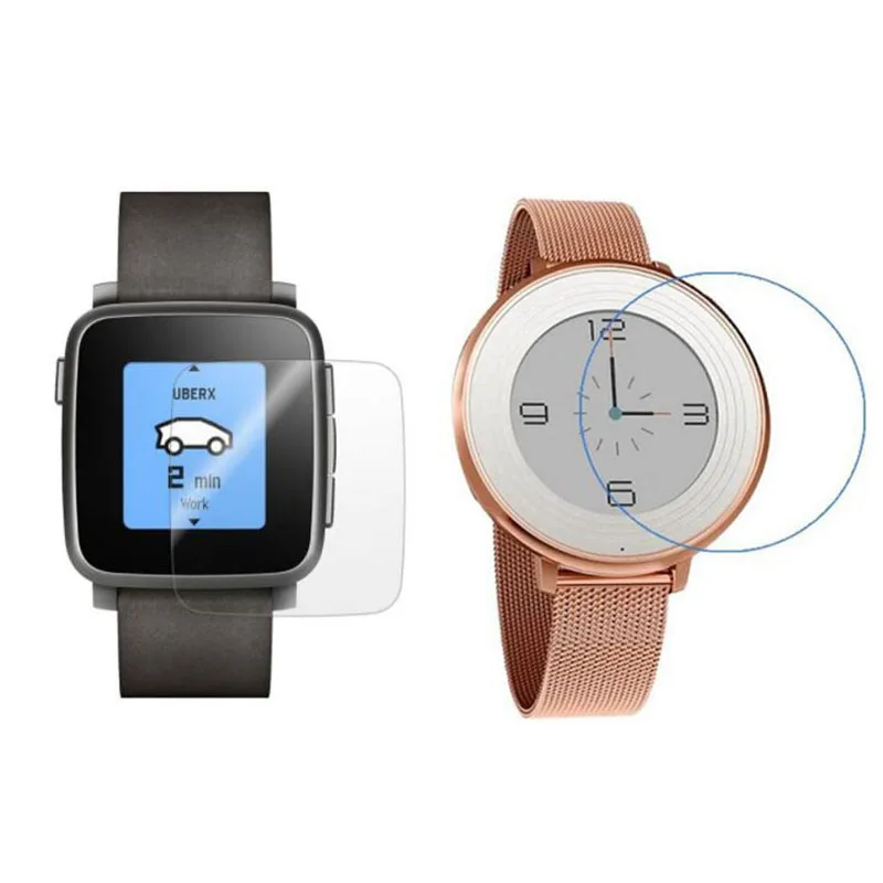 2 шт. мягкий TPU ультра-прозрачная защитная пленка для Pebble Time сталь/Time Round Smart Watch