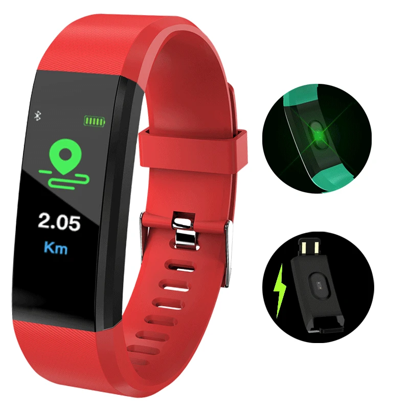 

BANGWEI Smart wristBand Heartrate Blood Pressure Oxygen detector Bluetooth intelligent Bracelet Watch SMS push For iOS Android