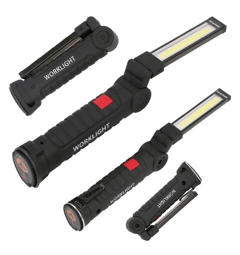 

Portable 5 Mode COB Flashlight Torch USB Rechargeable LED Work Light Magnetic COB Lanterna Hanging Hook Lamp For Outdoor Camping