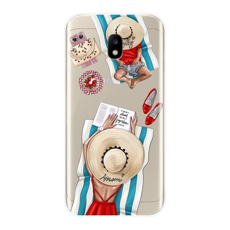 Силиконовый чехол для телефона Samsung Galaxy J3 J5 J7 2015 2016 2017 мамы и дочки J2 Prime J4 J6 J8 Plus