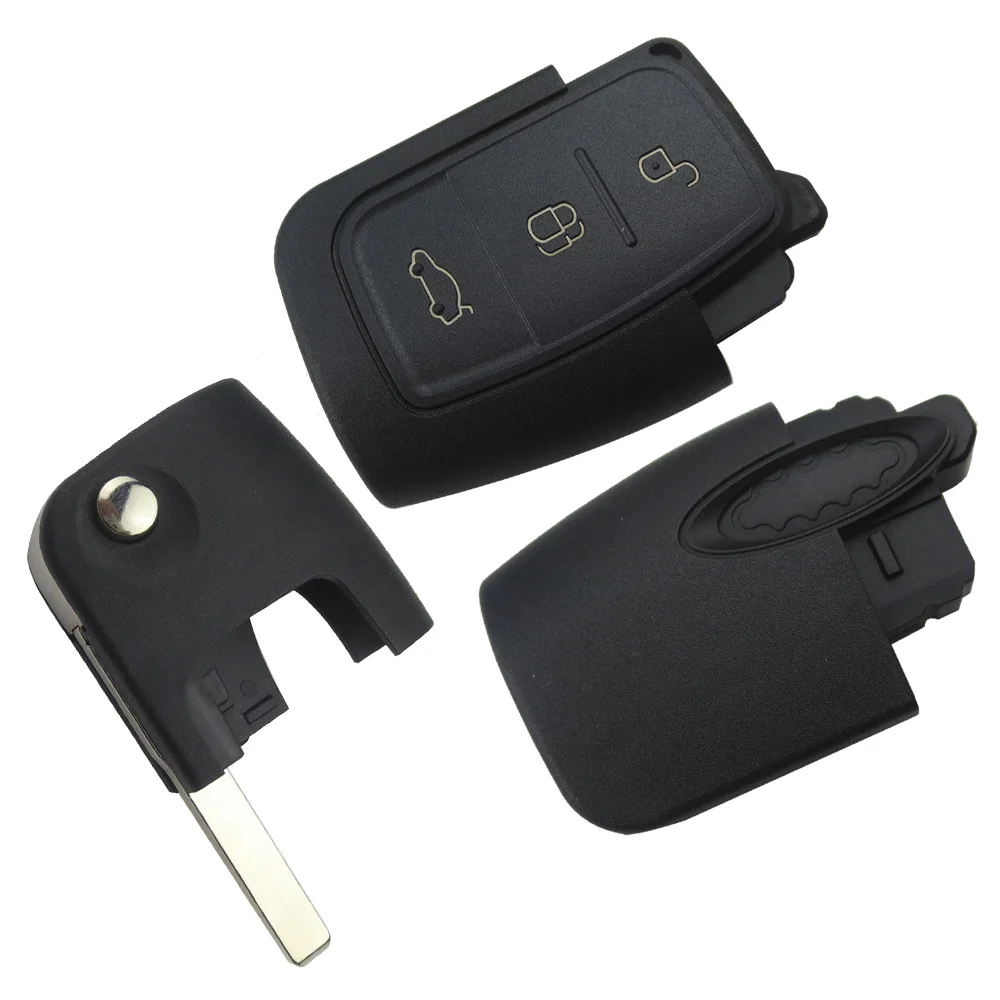 OkeyTech 3 кнопки флип корпус автомобильного ключа дистанционного управления для FORD Focus ключ для mondeo чехол пустой Замена Fob крышка автомобиля-Стайлинг Аксессуары