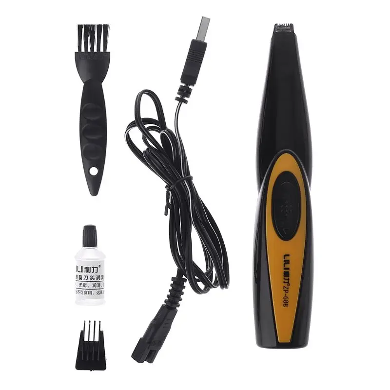 USB Electric Hair Clipper Trimmer Shaver + 18pcs Carved Molds for Kids
